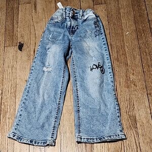 Kids' Stylish Denim Wide Leg Jeans